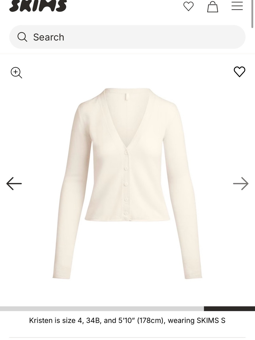 SKIMS Women's featherweight cashmere cardigan